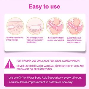 Chinaherbs Vente en gros Suppositoires à l'acide borique sans gluten Pilules Capsules vaginales Pops vaginaux Suppositoire Pilules vaginales à usage vaginal - Product Image 5