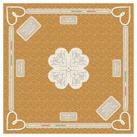 Tapis de jeu Tigredetartan Series, moderne et luxueux, en caoutchouc, 31,5x31,5 pouces, antidérapant, lavable, pliable, pour Mahjong, Poker, Domino