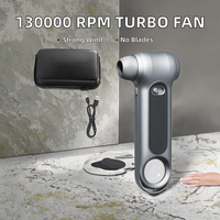 Ventilateur turbo super puissant 130000 tr/min, mini ventilateur sans fil portatif haute vitesse, ventilateur sans pales, moteur sans balais, utilisation automobile