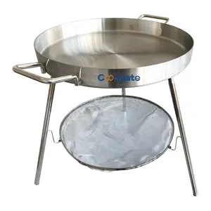 304 Thép Không Gỉ Lớn Nấu Ăn Nồi Mexico Vòng Phẳng Đáy Khuấy Pan Cho Bếp Hoặc Nướng - Product Image 1