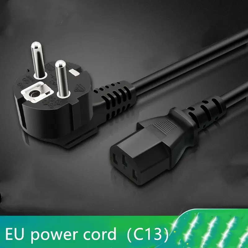 high quality 3 pin eu power cord   extension cords for Computer Laptop