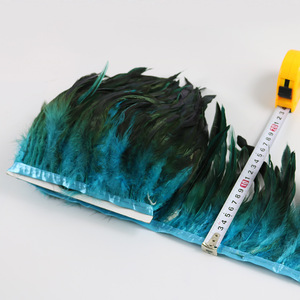 Garniture de frange de plumes de poulet en plumes de coq d'approvisionnement d'usine avec du ruban adhésif pour une couture et un artisanat faciles - Product Image 3