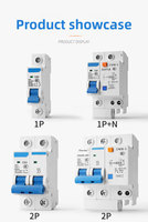 Interruptor Diferencial RCCB Miniatura 63A 3P con Certificación CE, Capacidad de Ruptura de 6kA, Disponible en Múltiples Especificaciones, Interruptor de Protección Contra Fugas a Tierra