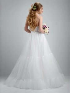 Customize Tiered <strong>Wedding</strong> <strong>Dress</strong> <strong>Hippie</strong> Boho Beach Bridal Gown Ivory Bohemian <strong>Wedding</strong> <strong>Dresses</strong> Handmade Bridal Gown - Product Image 4