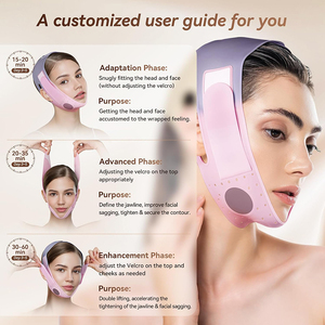 Masker Pengangkat garis V Anti mendengkur Logo kustom tali dagu elastis tidur dengan bantalan Graphene untuk wanita - Product Image 2