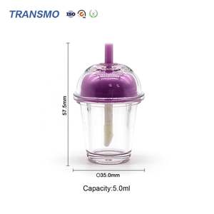 Tubes de gloss à lèvres en gros, tubes de gloss à lèvres mini vides de 5 ml, gobelet à café au lait, tubes de gloss à lèvres à étiquette privée vides - Product Image 2