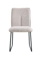 Chaises de salle à manger modernes de luxe en tissu gris avec pieds en métal, confortables et rafraîchissantes, pour la maison, le bureau, les appartements, les hôtels et les bars.