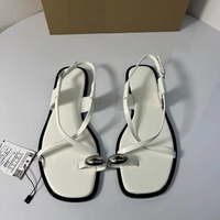 Sandales plates carrées pour femmes, nouvelle mode estivale, chaussures décontractées de vacances, chaussures de plage polyvalentes à semelle souple