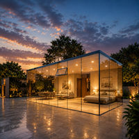 Maisons préfabriquées modernes de luxe, véranda, hôtel mobile, maison miroir, maisons en verre, vente directe d'usine