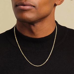 Nouvelle Chaîne en Acier Inoxydable Couleur Or 2mm-6mm Bijoux de Mode Collier pour Femmes - Product Image 4