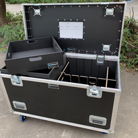 NOIR empilable Style Petit Grand Utilitaire Trunk Pack Cable Road Flight Cases avec Compartiments