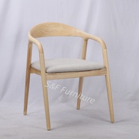 Chaises de salle à manger en bois nordique, siège confortable et moelleux, fauteuil en bois de caoutchouc naturel, chaise décontractée pour café, maison, restaurants, bars, hôtels