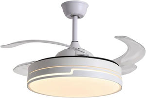 Lámparas <span class=keywords><strong>de</strong></span> <span class=keywords><strong>Techo</strong></span> Retráctiles Económicas <span class=keywords><strong>de</strong></span> 42 Pulgadas con Control Remoto, Lámparas <span class=keywords><strong>de</strong></span> <span class=keywords><strong>Techo</strong></span> Modernas con Ventilador para Dormitorio, Sala <span class=keywords><strong>de</strong></span> Estar, Ventilador LED - Product Image 4