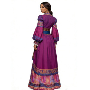 Auténtico Vestido Bohemio Gitano para <span class=keywords><strong>Mujer</strong></span>, <span class=keywords><strong>Disfraz</strong></span> de Adivina del Renacimiento Bordado de Lujo para Halloween y Carnaval - Product Image 5