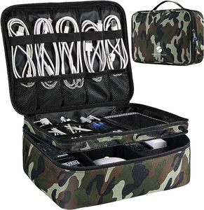 Free Sample Data Cable Storage Bag Mobile Power Supply Box Charging Cable Travel Portable Digital Accessory Organizer Double - Product Image 1