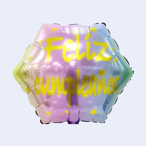 Globo de aluminio de 45 cm con forma de estrella, decoraciones metálicas para fiestas, celebraciones de graduación, Party Love Happy Birthday - Product Image 1