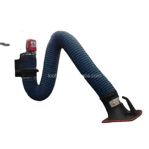 Flexible arm for welding fume exhaust, fume and dust extraction system