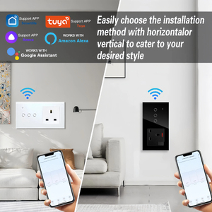 Tuya WiFi Switch & Outlet - Glass APP/Voice Control - No Neutral Required CE UKCA - Smart Home Wholesale/<b>USB</b>-Type-<b>c</b> Brazilian - Product Image 3