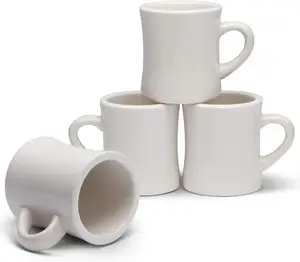 cheap ceramic 397 g Thickening of the ceramic white diner mug is suitable for coffee