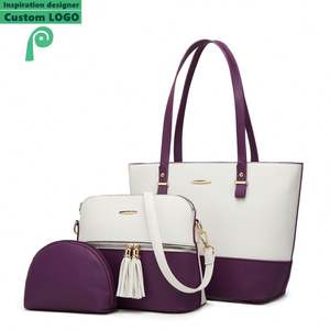 กระเป๋าหนังแท้แฟชั่นโรงงานปี 2025 สำหรับผู้หญิง ชุดกระเป๋า 3 ชิ้น กระเป๋าถือใบใหญ่ กระเป๋าสะพายไหล่ผู้หญิง - Product Image 6