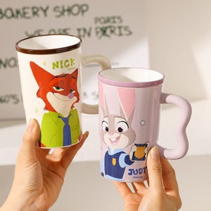 Taza <span class=keywords><strong>de</strong></span> <span class=keywords><strong>Porcelana</strong></span> <span class=keywords><strong>de</strong></span> Dibujos Animados Zootopia Juck Nick con Asa en Forma <span class=keywords><strong>de</strong></span> Ola, 550 ml <span class=keywords><strong>de</strong></span> Gran Capacidad, Apta para Lavavajillas y Microondas, Caja <span class=keywords><strong>de</strong></span> Regalo - Product Image 2