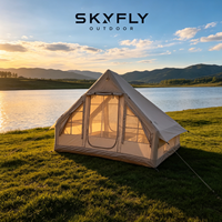 Tentes de camping d'extérieur imperméables en Oxford kaki pour la randonnée en famille et le jardin, personnalisables OEM, vente en gros