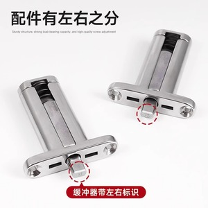 Concealed Furniture Hinge Stainless Steel Flush Mount Soft Closing Hardware Accessory <b>Modern</b> Design Silver Color - Product Image 4