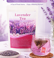 Sachets de thé personnalisés 2g*30, thé à la lavande, sachets de thé pyramidaux, fleurs de lavande séchées naturelles, tisane, mélanges de tisanes