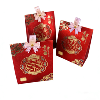 Boîte cadeau pliable portable en carton blanc de qualité alimentaire, écologique, avec fermeture magnétique et poignée, pour bonbons et chocolats de mariage