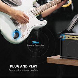 Sistema de guitarra inalámbrico Lekato, transmisor y receptor de 5,8G con estuche de carga, sonido de alta fidelidad, accesorio musical portátil - Product Image 5