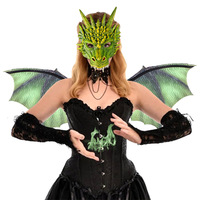 Ensemble de fête de carnaval transfrontalier européen et américain : Masque et ailes de dragon pour adulte en mousse PU, accessoires DIY pour Halloween