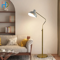Lampes sur pied en acier à LED de luxe et atmosphériques pour salon, chambre à coucher, chevet