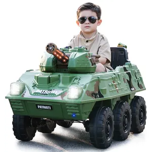 Entretenimiento 12V Battery Ride-on Cars Toys 2.4G remote control 6 Wheels Cool Light Kids' Electric Vehicles For Girls Boys