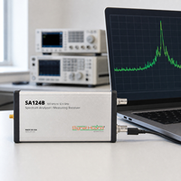 Signal Hound SA124B Penganalisis Spektrum Real-Time Penerima Pengukur SDR untuk PC 100kHz 12.4GHz USB 63MHz Output Rentang Dinamis Tinggi
