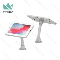 LST04-H Flexible Tablette Kiosque POS Support Col De Cygne avec la clé de serrure Blanc Noir sécurisé pour comptoir de bureau pour nouvel iPad Android POS