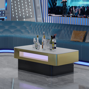 Fabricante al por mayor, barra de <span class=keywords><strong>bar</strong></span>, mesa de iluminación Led, piedra sinterizada de acero inoxidable personalizada, muebles de club nocturno fáciles de limpiar - Product Image 2