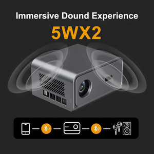Projecteur LCD 2026, 1200 lumens ANSI réels, projecteur LED, Full HD 1080P, vidéo 4K, mise au point automatique, correction de la distorsion trapézoïdale, home cinéma, WiFi 5G, Proyector - Product Image 3