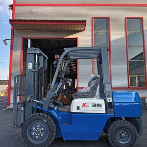 Chariot élévateur diesel KCCL, capacité de 3 tonnes, mât à trois étages, pneus pneumatiques, commande assise, utilisation sur chaussée extérieure - Product Image 2