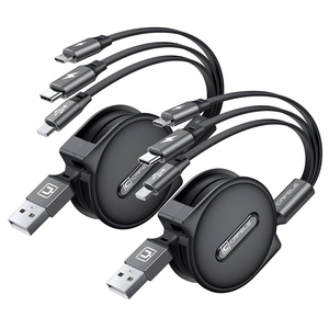 CAFELE Câble USB 3 en 1 Câble 3 en 1 à chargement rapide et rétractable Câble de transmission de données Type C Câble Micro USB pour iPhone 15 pro max - Product Image 1