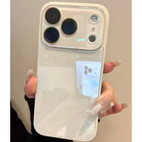 Coque de téléphone anti-chute en verre mat PC avec film de protection d'objectif pour iPhone 18 17 16 Pro Max, transformation instantanée grande fenêtre 18promax