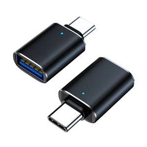 Adaptador USB-C <span class=keywords><strong>OTG</strong></span> LED con Logotipo Personalizado, Nuevo, para Laptop, Teléfono Móvil y Juegos, Material de Aleación de Aluminio, Carga de 3.25A 20V, para Escritorio - Product Image 1