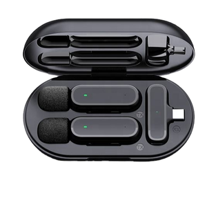 Vente en gros d'usine K61 Lavalier Microphone dynamique Mini microphone d'enregistrement sans fil pour Tiktok <span class=keywords><strong>YouTube</strong></span> Video & Live Streaming - Product Image 1