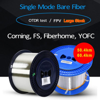 En stock: Cable de fibra óptica G657A2 para drones, 0.27mm 0.25mm, 50.4km 60.4km, bobina de fibra óptica desnuda invisible FPV para UAV/drones