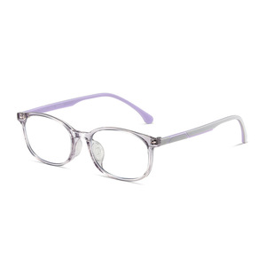 Lunettes anti-lumière bleue pour enfants, monture ovale transparente en Tr90, verres PC K8212, branches antidérapantes en silicone - Product Image 3