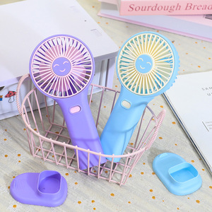 Portable USB Rechargeable Handheld <b>Fan</b> With <b>Stand</b> 5W DC Motor Three Speeds For Desk And Travel Use - Product Image 2