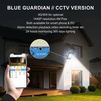 Projecteur solaire de sécurité 200W avec caméra 4MP, contrôle WiFi et application, télécommande et capteur radar, IP66, aluminium moulé sous pression pour extérieur