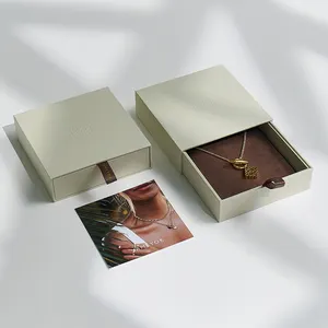Custom Wholesale Luxury Paper Drawer Bracelet Earring Necklace Ring Jewelry Packaging Boxes Set With Logo