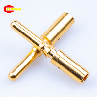 Broche de Test de circuit imprimé, de précision professionnelle, en plomb, plaqué or, pièces de tournage CNC, Pin Pogo en laiton, 10 pièces