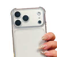 Coque de téléphone portable transparente anti-chute en TPU haut de gamme avec design à quatre coins et cadre de caméra à découpe de précision pour iPhone 17 16 15