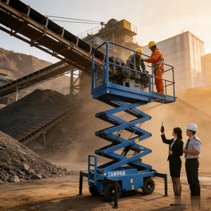 Plataforma de Trabajo Aérea de Aluminio de 8000 mm, Nueva, Eléctrica, de Buena Calidad, 300 kg, Elevador de Construcción para Uso Doméstico y Hoteles - Product Image 1